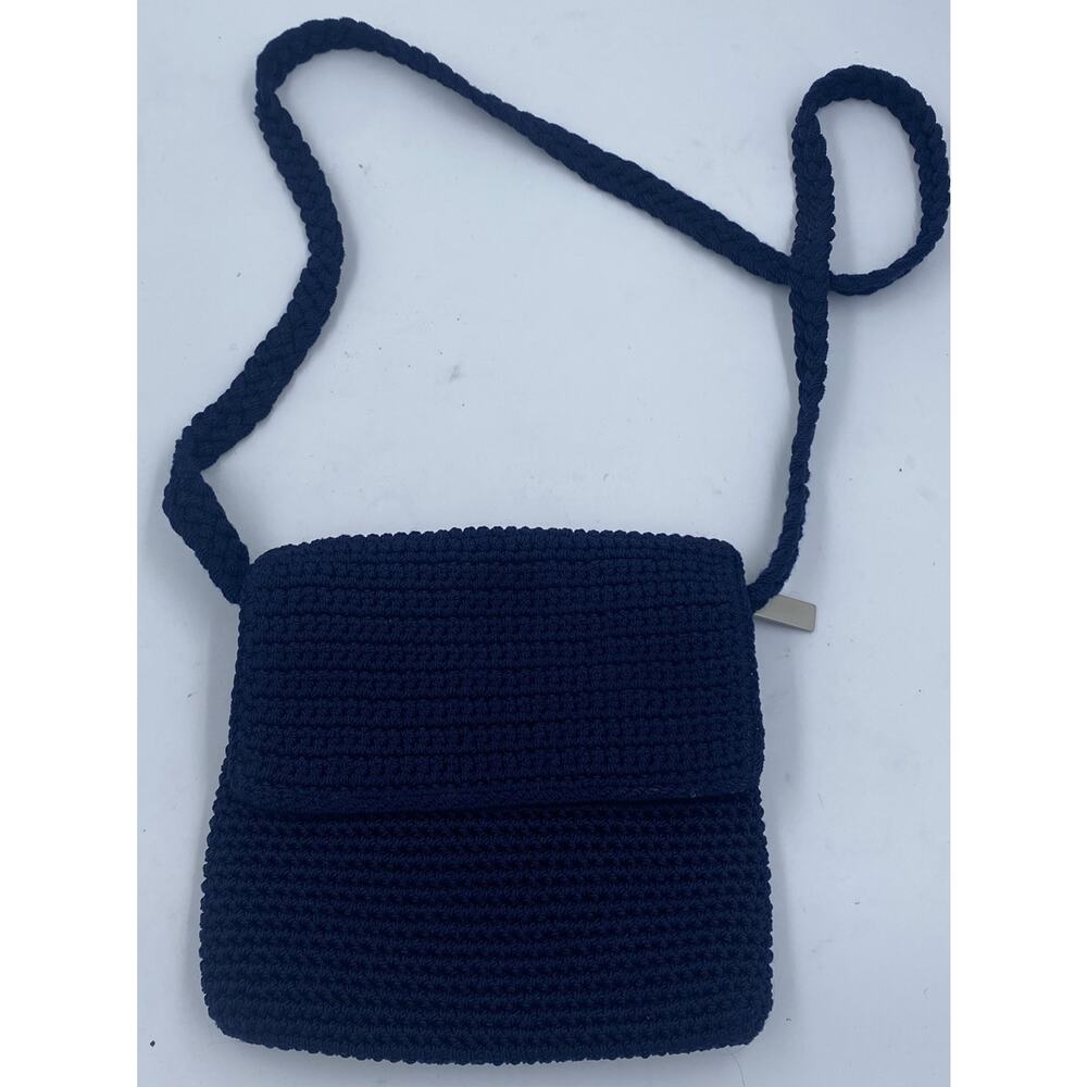 The SAK Blue mini crochet bag small